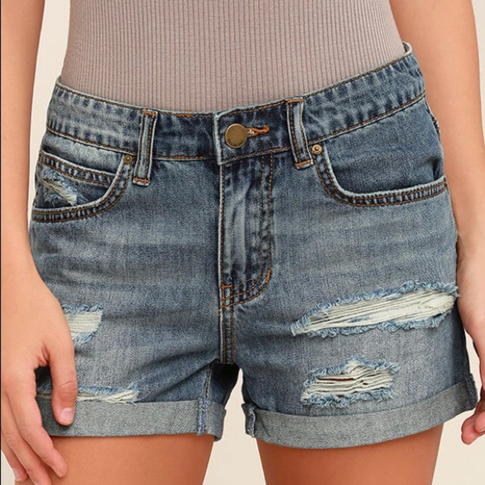 Billabong Frankie Medium Wash Distressed Short